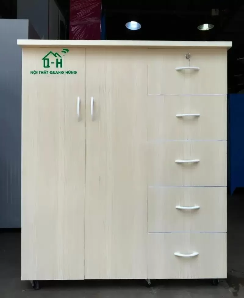 Tủ nhựa Đài Loan 2 cánh 5 ngăn cho bé