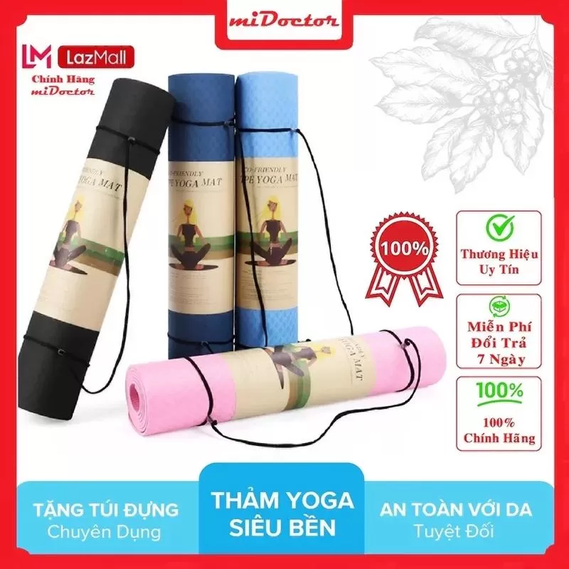 Thảm tập yoga 2 lớp cao cấp chính hãng miDoctor
