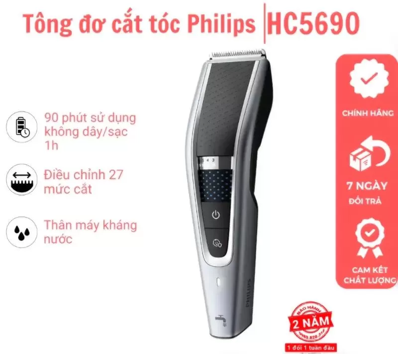 Tông đơ cắt tóc Philips HC5690