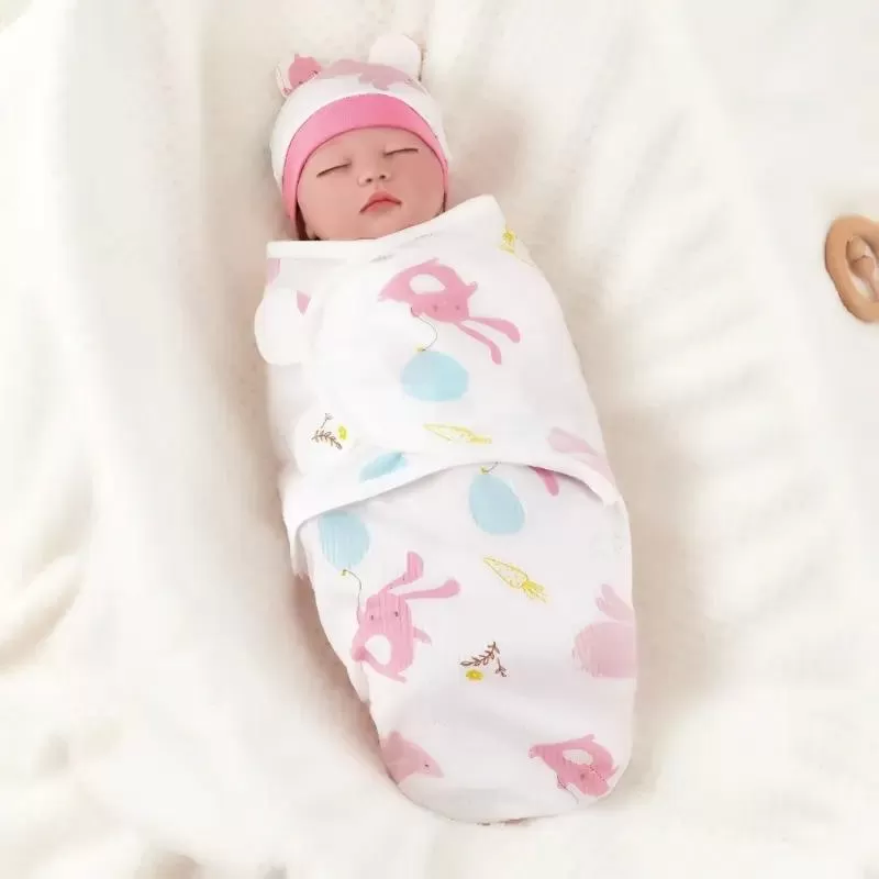 Túi ngủ, chăn quấn, ủ kén cotton cho bé sơ sinh họa tiết ngẫu nhiên