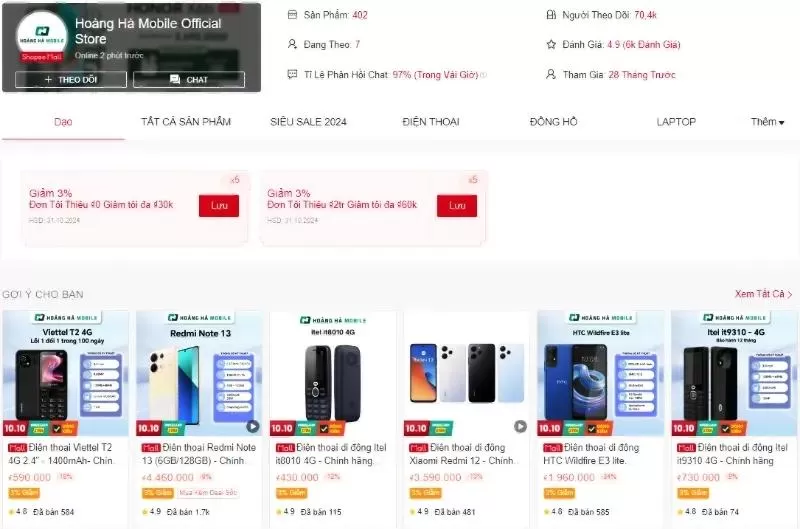 Shop bán điện thoại cũ uy tín Hoàng Hà Mobile