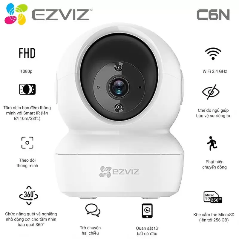 Camera IP wifi Ezviz C6N 1080p