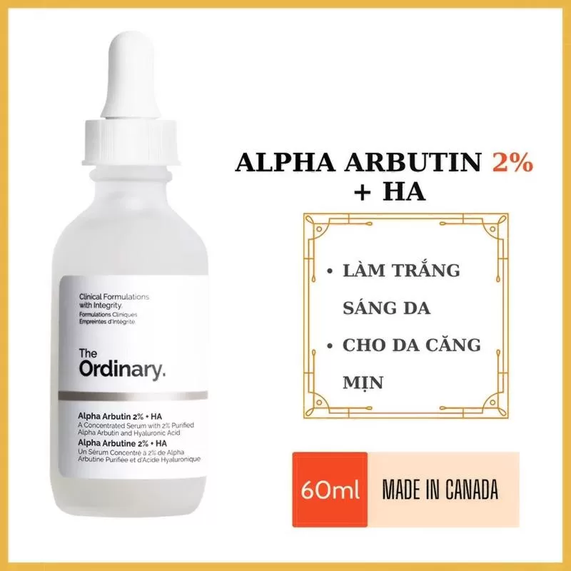 Serum trắng da mờ thâm The Ordinary Alpha Arbutin 2% + HA