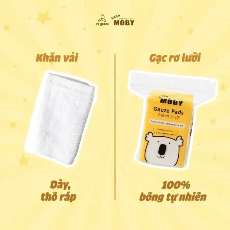 Rơ lưỡi cho bé Moby