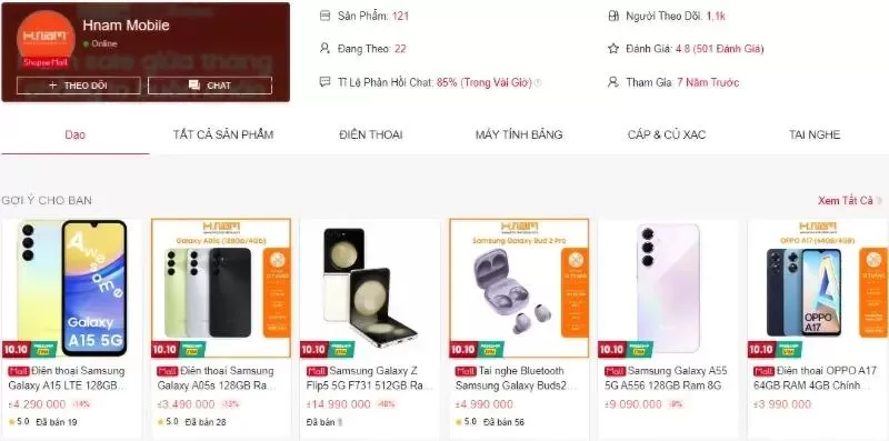 Shop bán điện thoại cũ TpHCM HNamMobile
