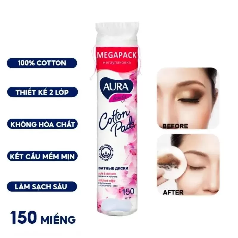 Bông tẩy trang Aura Beauty