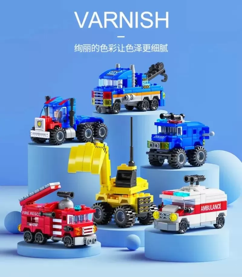 Đồ chơi xếp hình cho bé đội thi công công trình Lele Brother