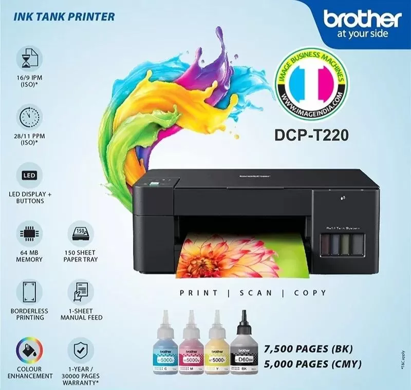 Máy in phun màu đa năng Brother DCP-T220