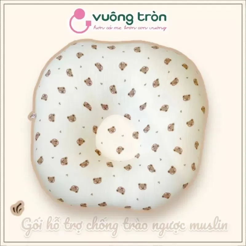Gối chống trào ngược cho bé cao cấp Vuông Tròn