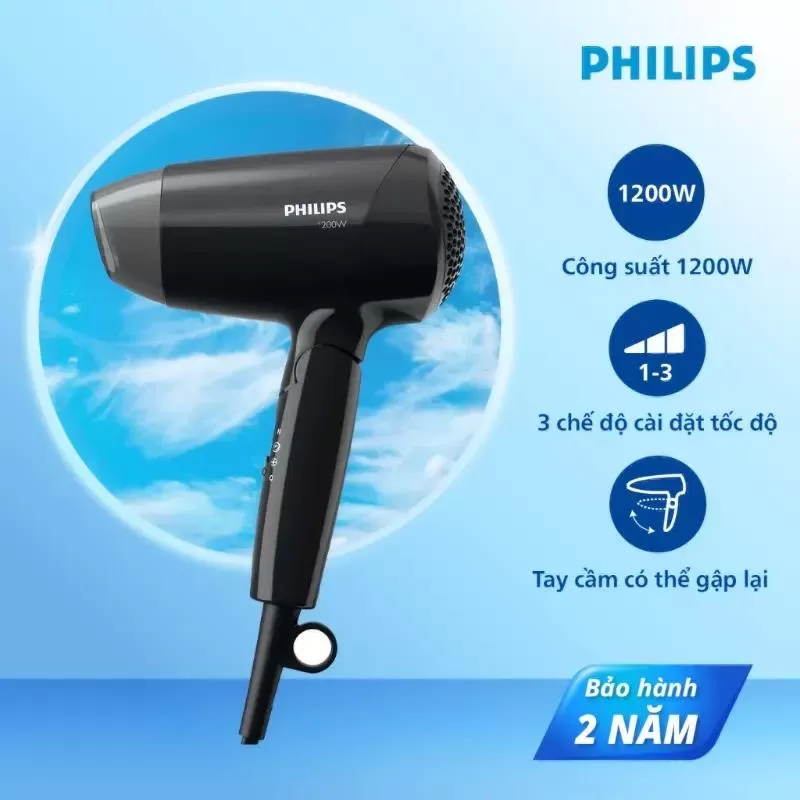 Máy sấy tóc du lịch Philips BHC010