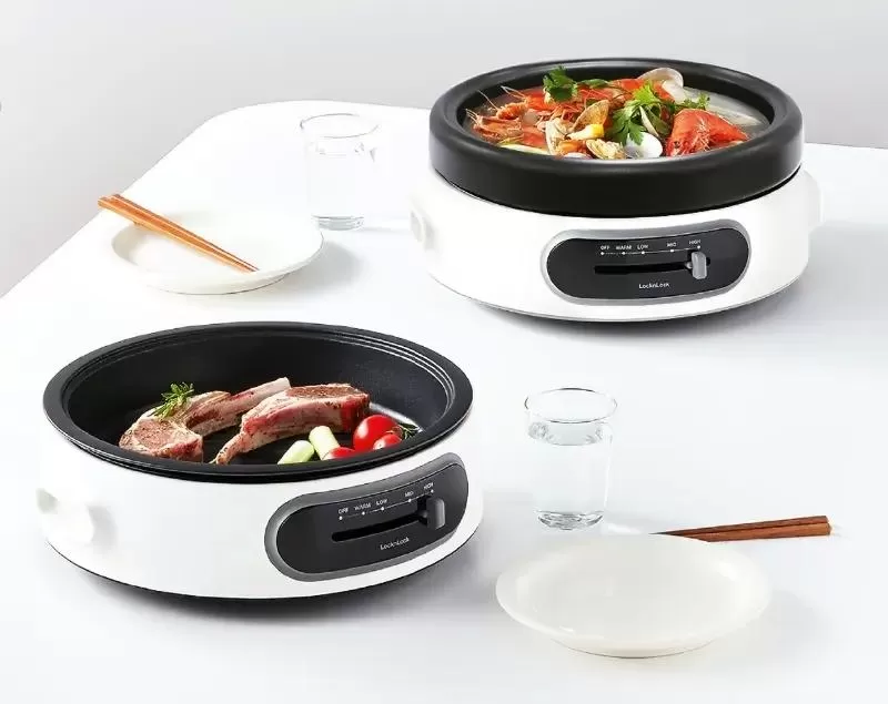 Nồi lẩu điện 2 trong 1 Lock&Lock EJP544WHT