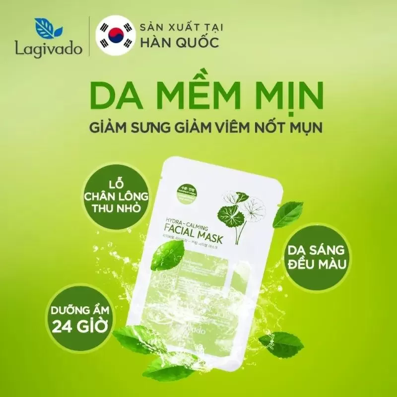 Mặt nạ giấy cho da nhạy cảm Lagivado Hydra Calming Facial Mask