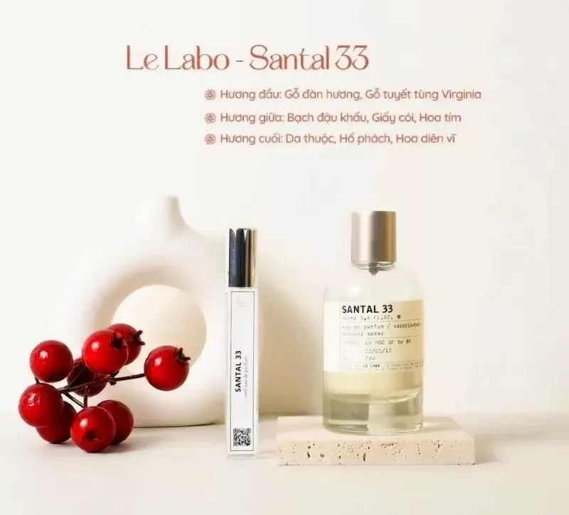 Nước hoa thơm lâu Le Labo Santal 33 cho nam