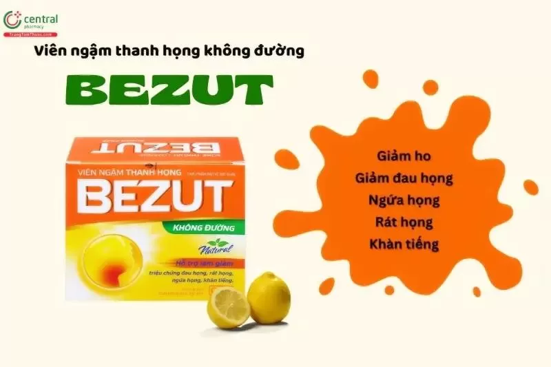 Kẹo ngậm ho Bezut không đường