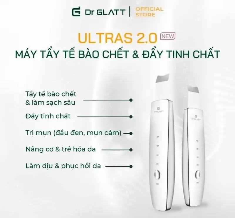 Máy cà da chết nâng cơ trẻ hoá trị mụn DR GLATT ULTRAS 2.0