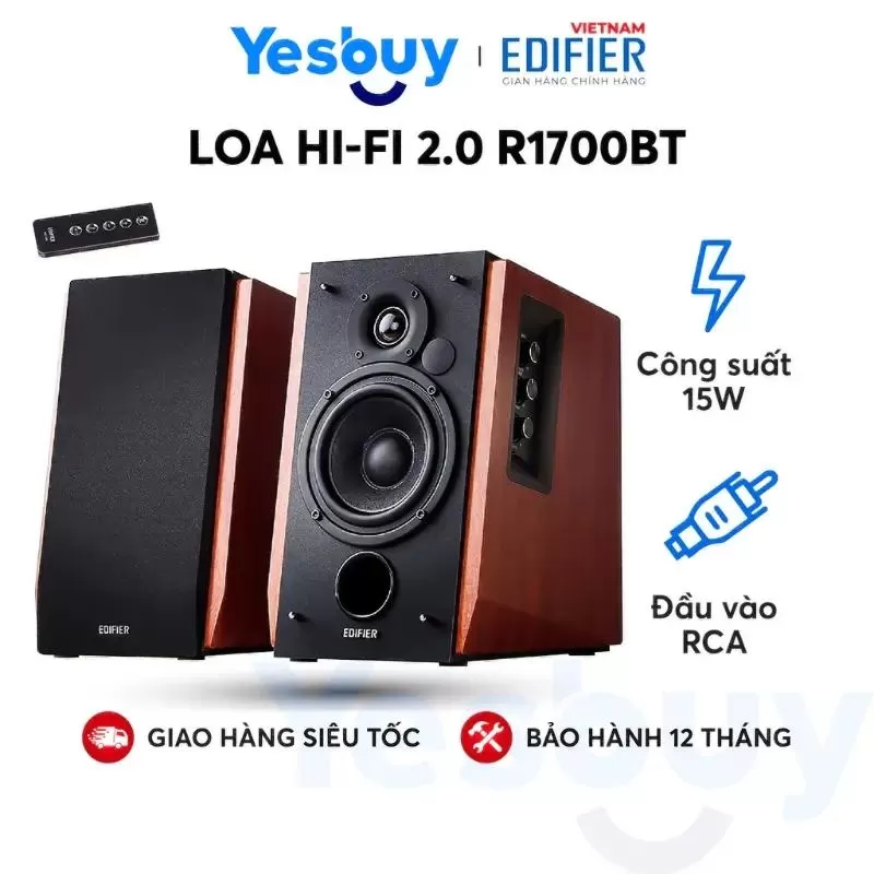 Bộ loa vi tính công suất lớn không dây Bluetooth Edififer 2.0 R1700BT