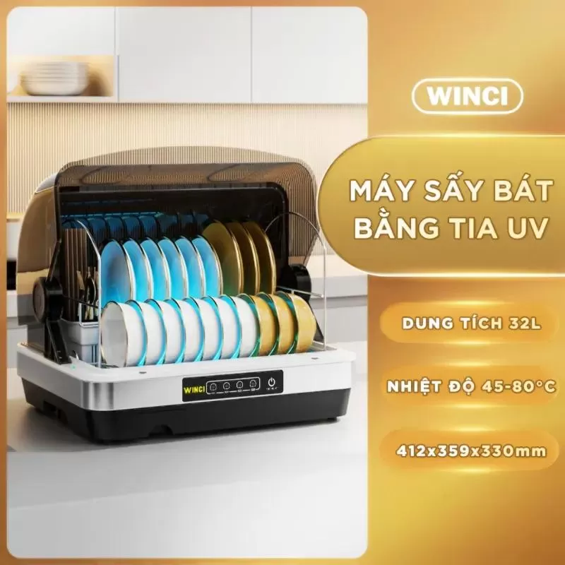 Máy sấy đũa muỗng khử trùng bằng tia UV Winci K7