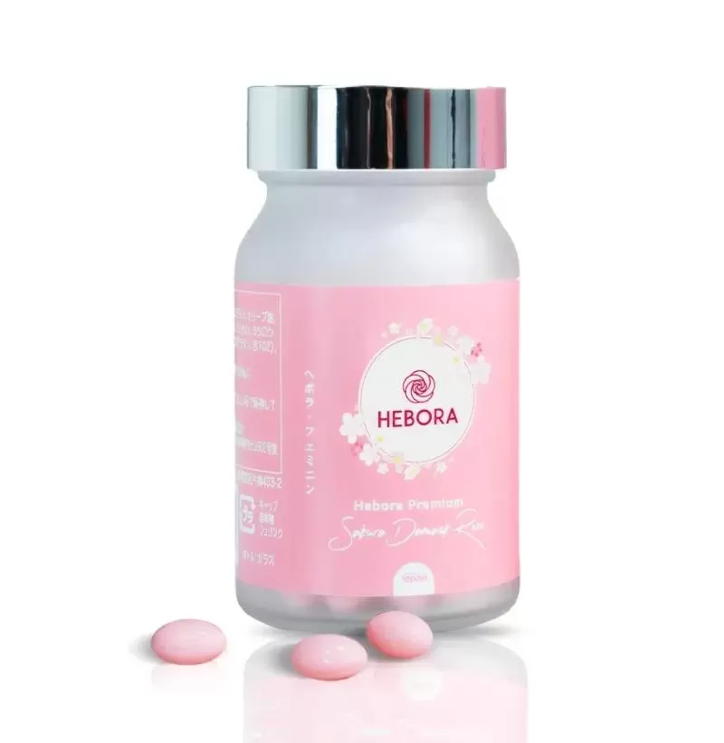 Viên uống thơm cơ thể Hebora Premium Sakura Damask Rose