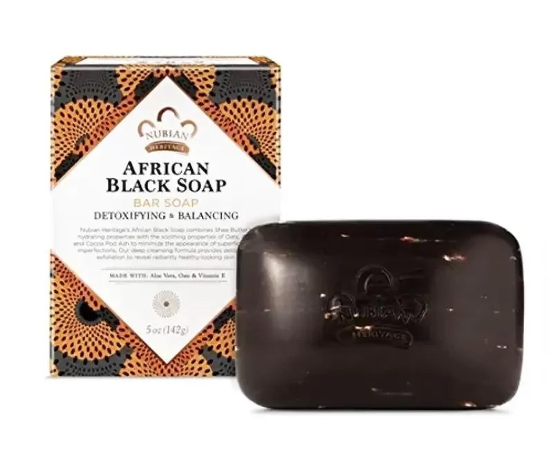 Xà phòng trị mụn lưng đen châu Phi Nubian Heritage African Black Bar Soap