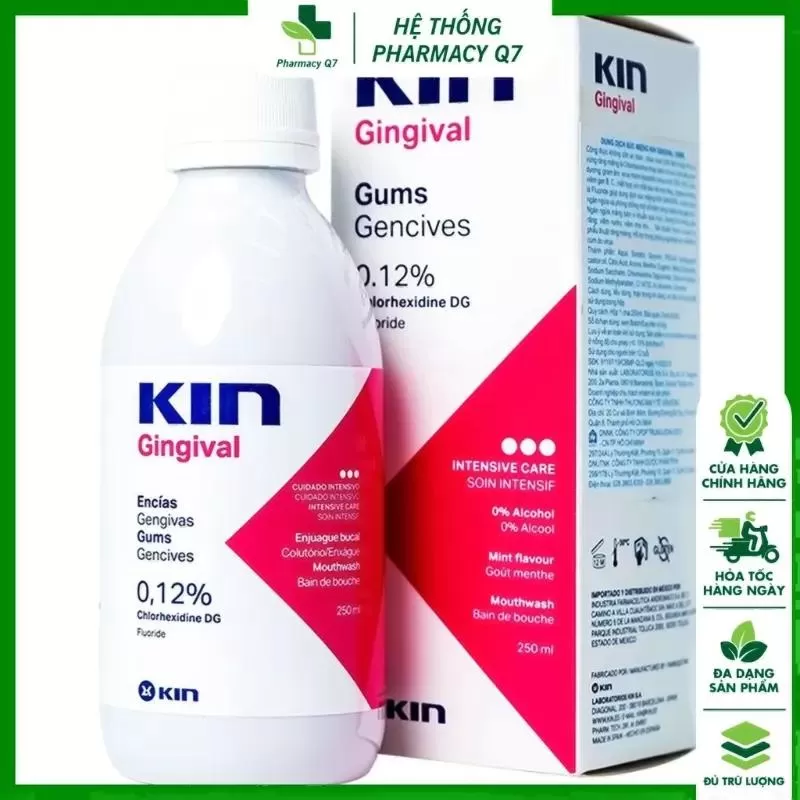 Nước súc miệng Kin Gingival ngăn ngừa tình trạng viêm nướu 250ml