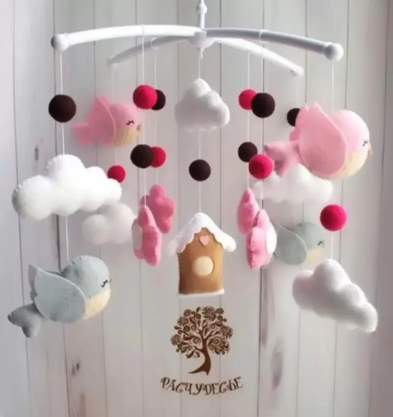 Đồ chơi treo nôi Handmade cho bé sơ sinh kích thích thị giác cho bé