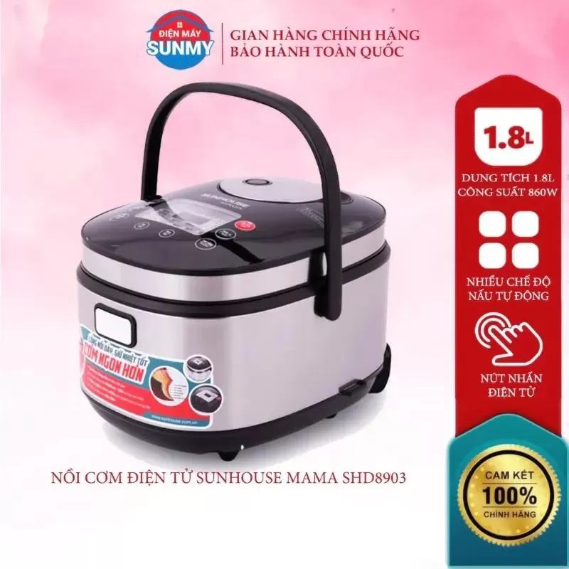 Nồi cơm điện tử Sunhouse mama 1.8 lít SHD8903
