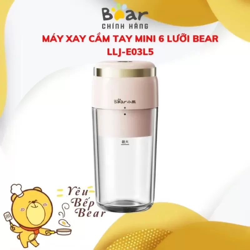 Máy xay sinh tố mini cầm tay tích điện BEAR LLJ E03L5