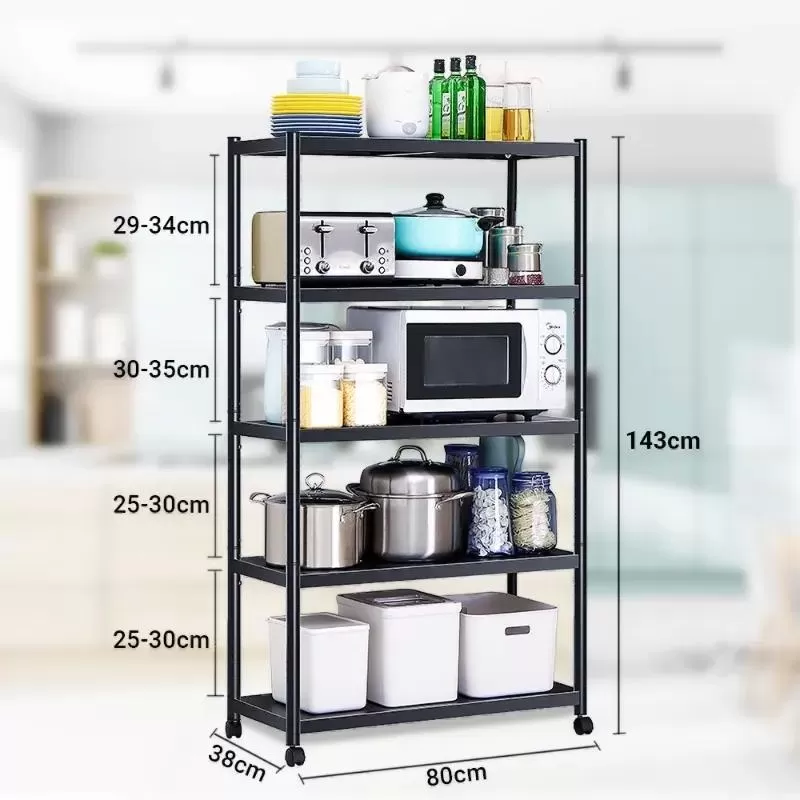 Kệ để đồ nhà bếp đa năng sơn đen cao cấp VANDO