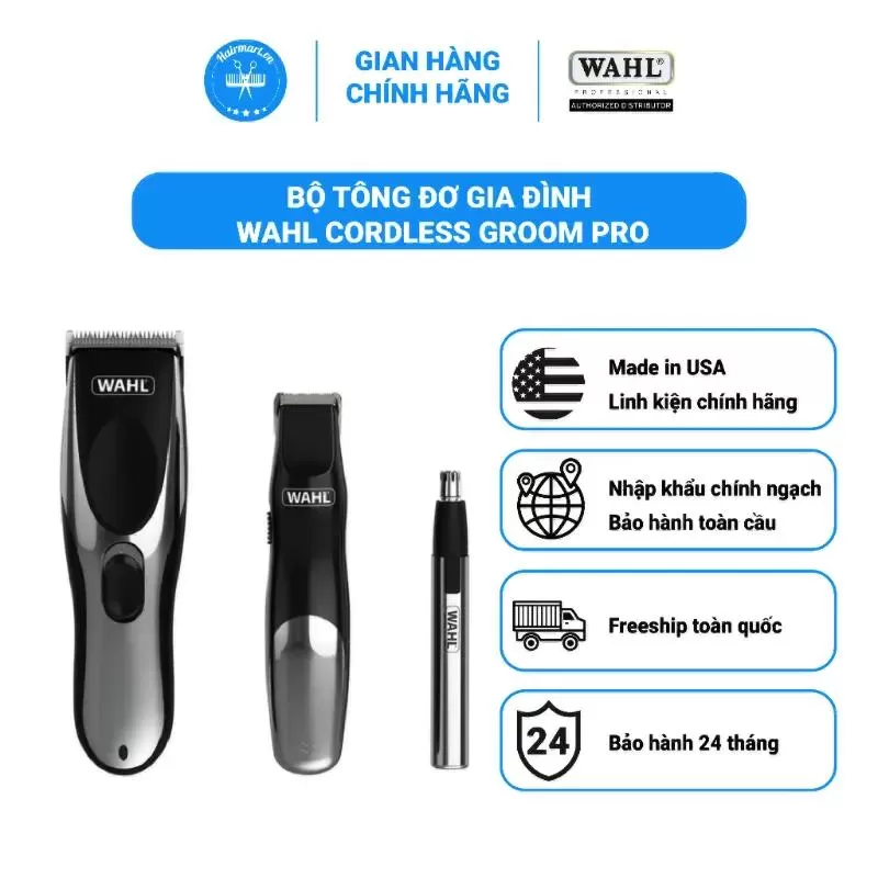 Tông đơ cắt tóc WAHL CORDLESS GROOM PRO