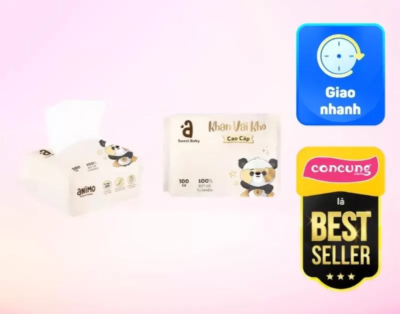 Khăn vải khô đa năng Animo cho bé