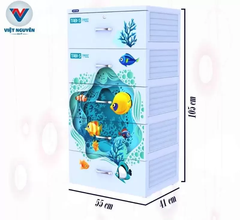 Tủ nhựa cho bé Tabi-S Duy Tân 5 ngăn