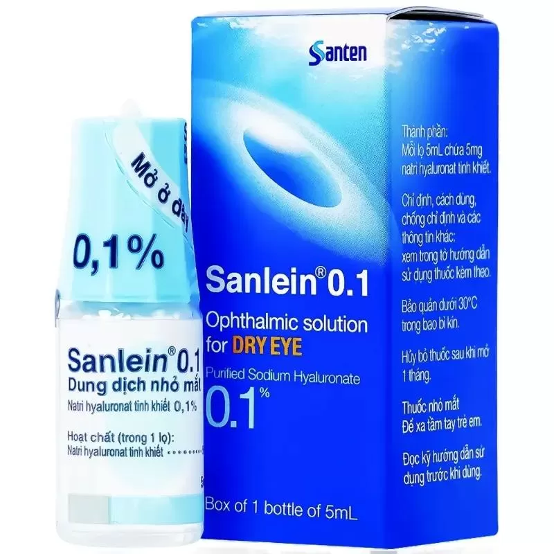 Nước nhỏ mắt nhân tạo Sanlein Nhật Bản