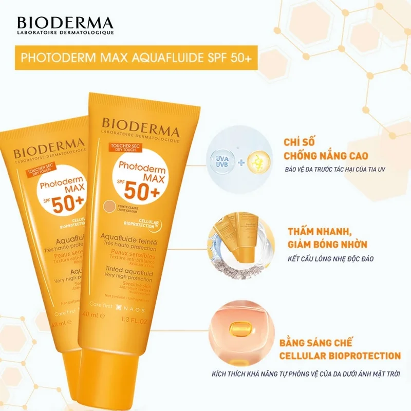 Kem chống nắng Bioderma Photoderm Aquafluide SPF50+ 40ml