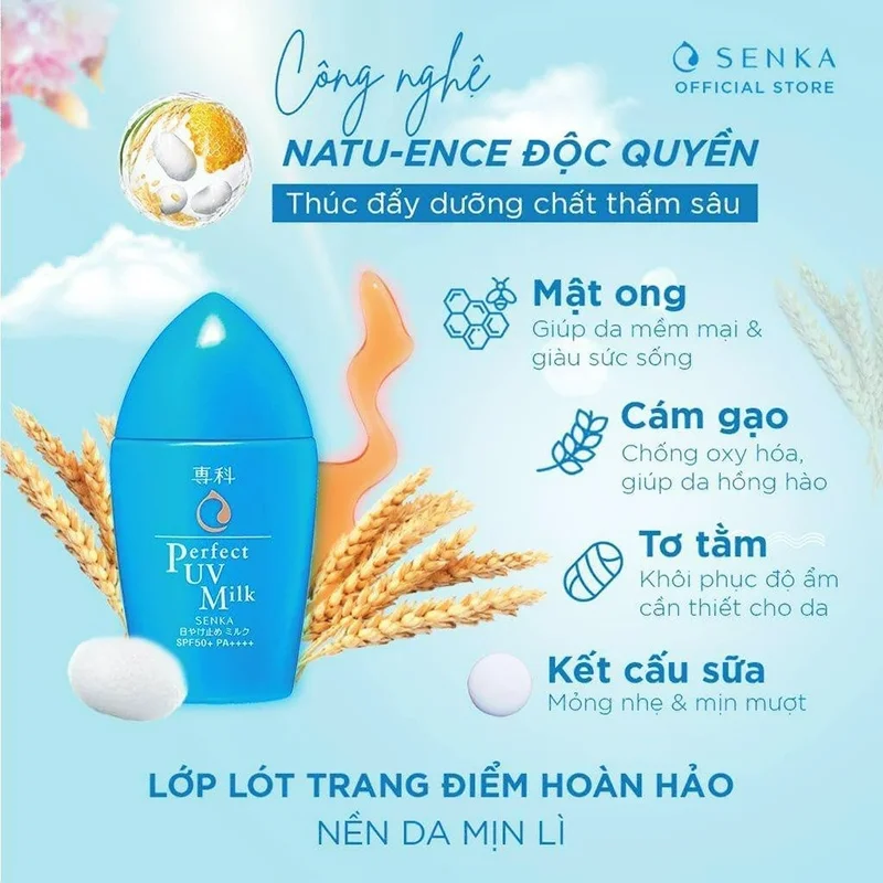 Kem chống nắng Senka Perfect UV Milk