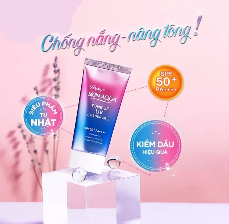 Sunplay Skin Aqua Tone Up UV Essence Lavender SPF50+ PA++++