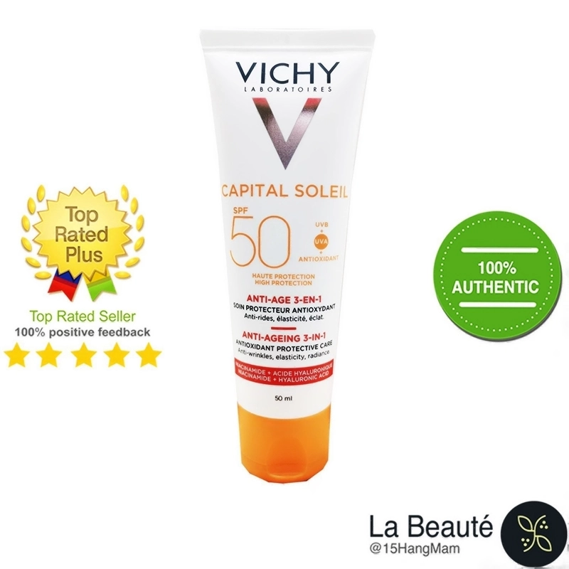 Kem chống nắng Vichy SPF50+ Capital Soleil Mattifying 3-in-1
