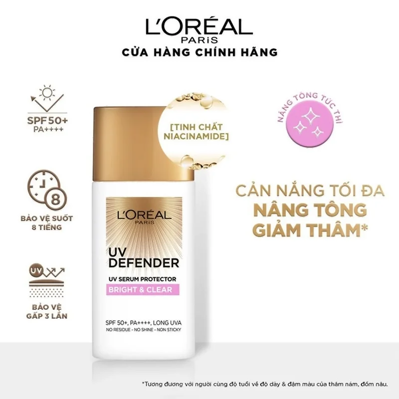 Kem chống nắng L’Oreal Paris UV Defender Serum SPF 50++